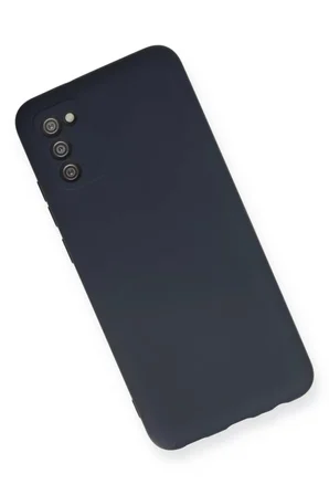 Newface Samsung Galaxy A03S Kılıf Nano içi Kadife Silikon - Lacivert