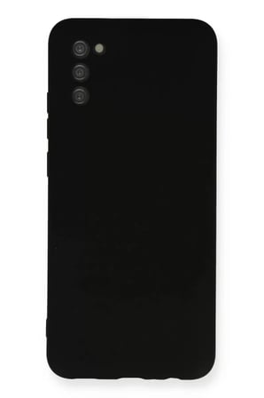 Newface Samsung Galaxy A03S Kılıf Nano içi Kadife Silikon - Siyah