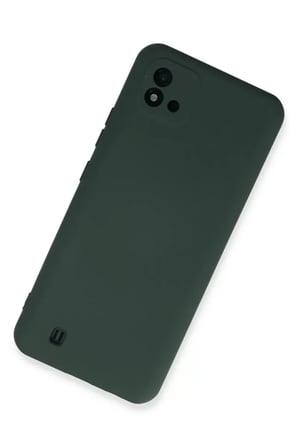 Newface Realme C11 2021 Kılıf Nano içi Kadife Silikon - Koyu Yeşil