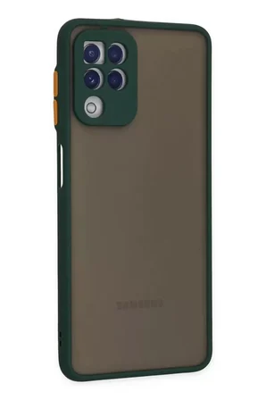 Newface Samsung Galaxy A22 Kılıf Montreal Silikon Kapak - Yeşil