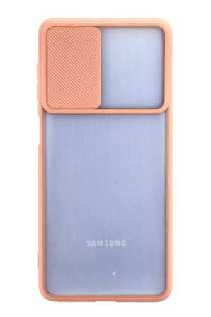 Newface Samsung Galaxy M52 5G Kılıf Palm Buzlu Kamera Sürgülü Silikon - Pembe