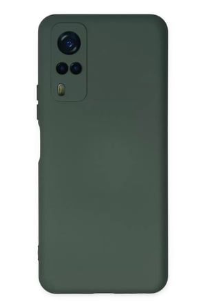 Newface Vivo Y53S Kılıf Nano içi Kadife Silikon - Koyu Yeşil