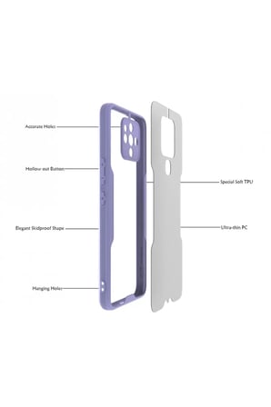 Newface Tecno Camon 16 Kılıf Platin Silikon - Pembe