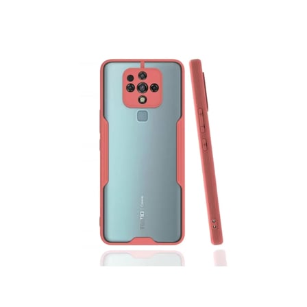 Newface Tecno Camon 16 Kılıf Platin Silikon - Pembe