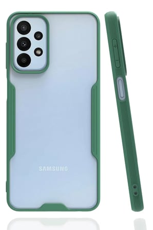 Newface Samsung Galaxy A23 4G Kılıf Platin Silikon - Yeşil