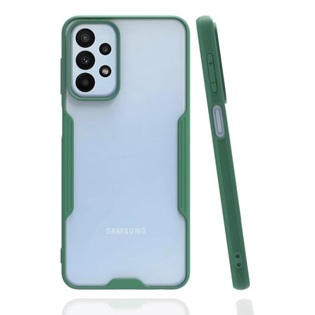 Newface Samsung Galaxy A23 4G Kılıf Platin Silikon - Yeşil