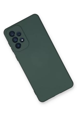 Newface Samsung Galaxy A53 5G Kılıf Nano içi Kadife Silikon - Koyu Yeşil