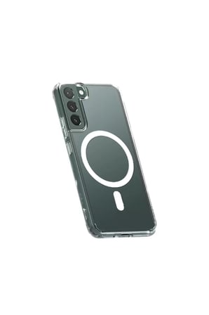 Newface Samsung Galaxy S22 Plus Kılıf Magneticsafe Şeffaf Silikon - Şeffaf
