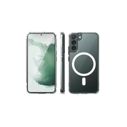 Newface Samsung Galaxy S22 Plus Kılıf Magneticsafe Şeffaf Silikon - Şeffaf