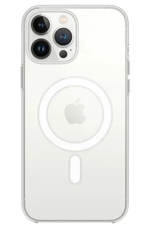 Newface Apple iPhone 14 Pro Max Kılıf Magneticsafe Şeffaf Silikon - Şeffaf
