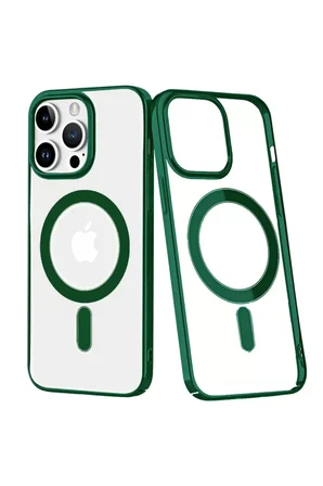 Newface Apple iPhone 14 Pro Max Kılıf Element Magneticsafe Sert Kapak - Köknar Yeşili