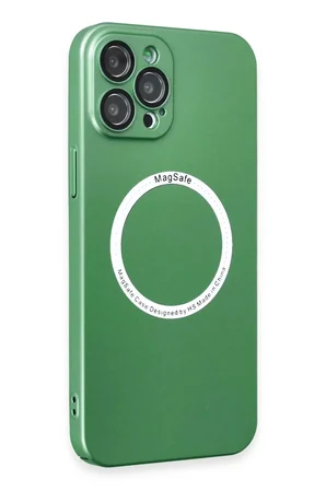 Newface Apple iPhone 12 Pro Kılıf Jack Magneticsafe Lens Silikon - Yeşil