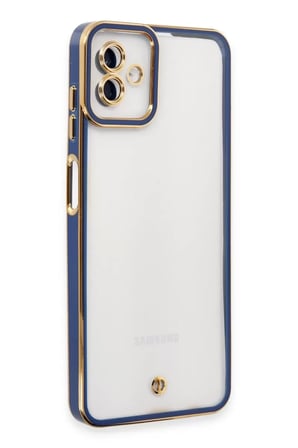 Newface Samsung Galaxy A04 Kılıf Liva Lens Silikon - Mavi