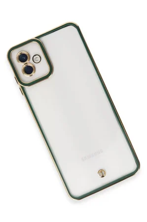 Newface Samsung Galaxy A04 Kılıf Liva Lens Silikon - Yeşil