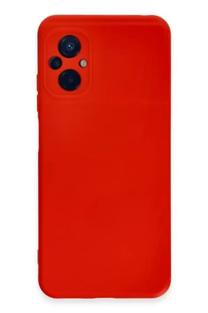 Newface Xiaomi Poco M5 Kılıf Nano içi Kadife Silikon - Kırmızı
