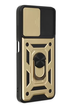 Newface Xiaomi Poco M5 Kılıf Pars Lens Yüzüklü Silikon - Gold