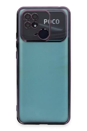 Newface Xiaomi Redmi 10C Kılıf Razer Lensli Silikon - Mor