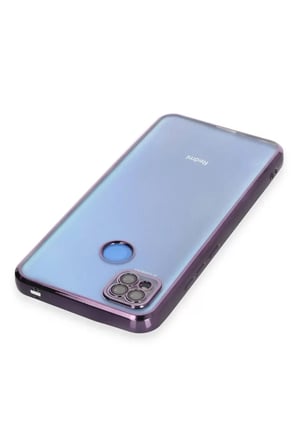 Newface Xiaomi Redmi 9C Kılıf Razer Lensli Silikon - Mor
