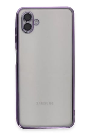 Newface Samsung Galaxy A04 Kılıf Razer Lensli Silikon - Mor