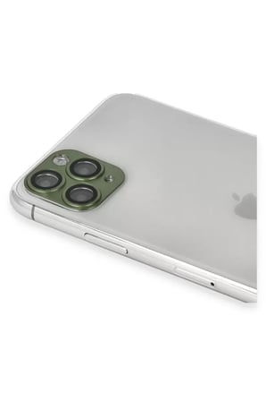 Newface Apple iPhone 11 Pro Max Pers Alüminyum Kamera Lens - Yeşil