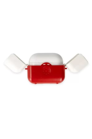 Newface Apple Airpods 3 (3.nesil) Basmalı Kılıf - Kırmızı-Beyaz