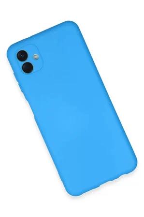 Newface Samsung Galaxy A04E Kılıf Nano içi Kadife Silikon - Mavi