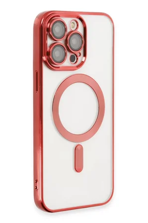 Newface Apple iPhone 15 Pro Max Kılıf Kross Magneticsafe Kapak - Kırmızı