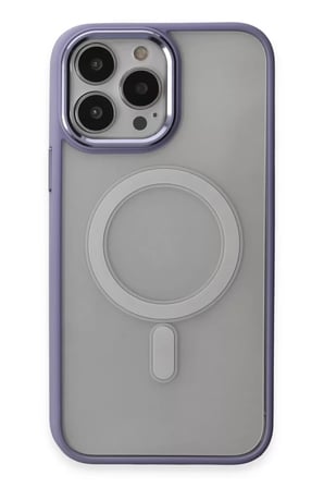 Newface Apple iPhone 15 Pro Kılıf Room Magneticsafe Silikon - Lila
