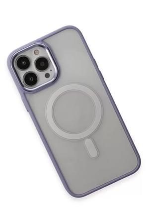 Newface Apple iPhone 15 Pro Kılıf Room Magneticsafe Silikon - Lila