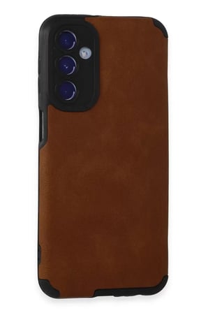 Newface Samsung Galaxy M34 5G Kılıf Loop Deri Silikon - Kahverengi