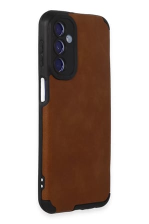 Newface Samsung Galaxy M34 5G Kılıf Loop Deri Silikon - Kahverengi