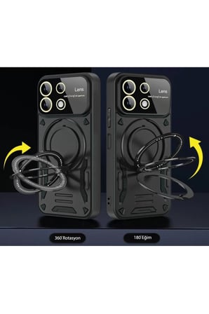 Newface Samsung Galaxy A05 Kılıf Joy Lens Standlı Kapak - Mor