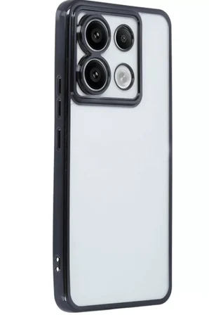 Newface Xiaomi Poco X6 Kılıf Razer Lensli Silikon - Siyah
