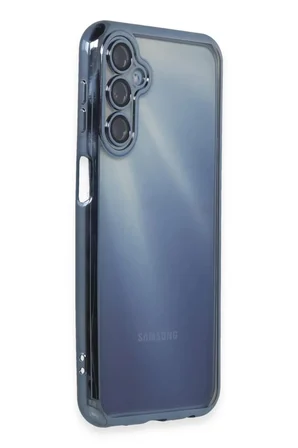 Newface Samsung Galaxy A55 5G Kılıf Razer Lensli Silikon - Açık Mavi
