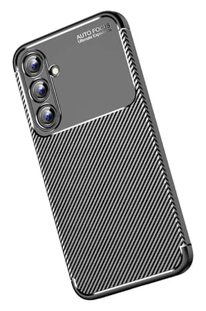 Newface Samsung Galaxy A15 4G Kılıf Auto Focus Karbon Kapak - Siyah