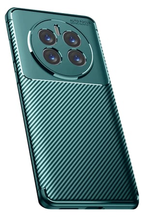 Newface Realme 12 Pro Plus Kılıf Auto Focus Karbon Kapak - Koyu Yeşil