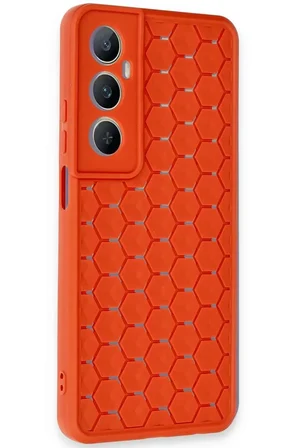 Newface Realme C65 Kılıf Petek Silikon Kapak - Kırmızı
