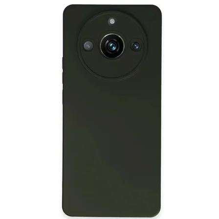 Newface Realme 11 Pro Kılıf Nano içi Kadife Silikon - Koyu Yeşil