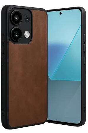Newface Xiaomi Redmi Note 13 4G Kılıf Aras Deri Kapak - Taba