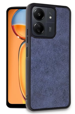 Newface Xiaomi Redmi 13C Kılıf Aras Deri Kapak - Lacivert