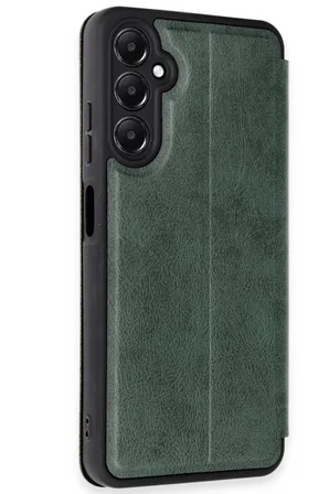 Newface Samsung Galaxy A35 5G Kılıf Flip Cover - Koyu Yeşil