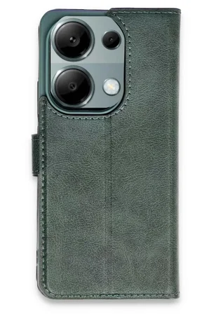 Newface Xiaomi Redmi Note 13 Pro 4G Kılıf Trend S Plus Kapaklı Kılıf - Yeşil