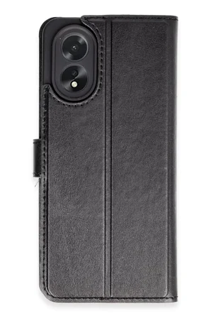 Newface Oppo A38 Kılıf Trend S Plus Kapaklı Kılıf - Siyah