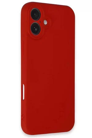 Newface Apple iPhone 16 Kılıf First Silikon - Kırmızı