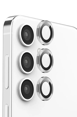 Newface Samsung Galaxy S24 FE Raze Metal Kamera Lens - Gri