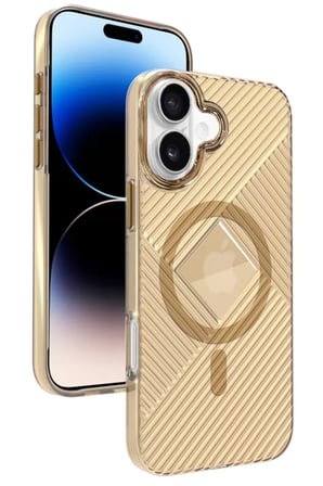 Joko Apple iPhone 16 Stella PC Sert Magsafe Kılıf - Gold