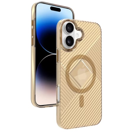 Joko Apple iPhone 16 Stella PC Sert Magsafe Kılıf - Gold