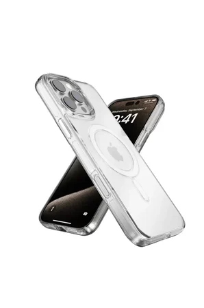 Joko Apple iPhone 16 Pro Gleam PC Sert Magsafe Kılıf - Şeffaf