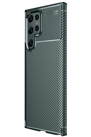 Newface Samsung Galaxy S25 Ultra Kılıf Auto Focus Karbon Kapak - Koyu Yeşil