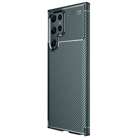 Newface Samsung Galaxy S25 Ultra Kılıf Auto Focus Karbon Kapak - Koyu Yeşil